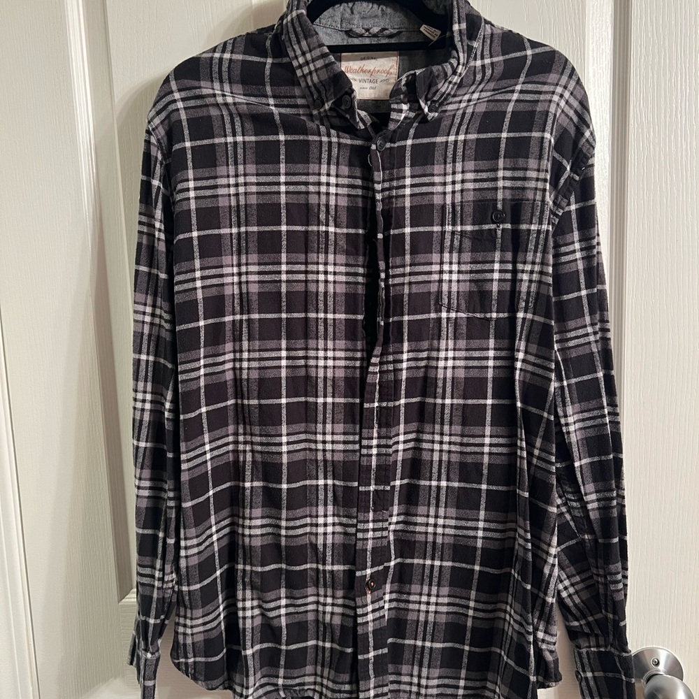 Weatherproof Black and White Checkered Shirt